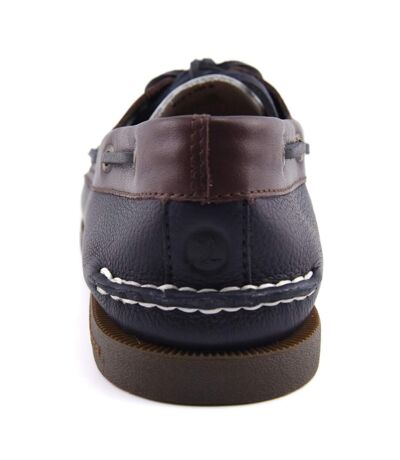 Mens Authentic Original Leather 2 Eyelet Boat Shoes Navy White Brown Sperry