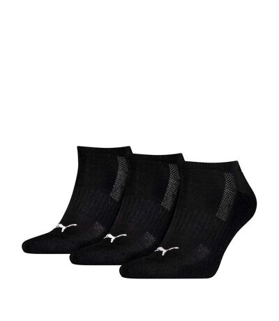 Puma Unisex Adult Cushioned Trainer Socks (Pack of 3) (Black/White) - UTRD2200