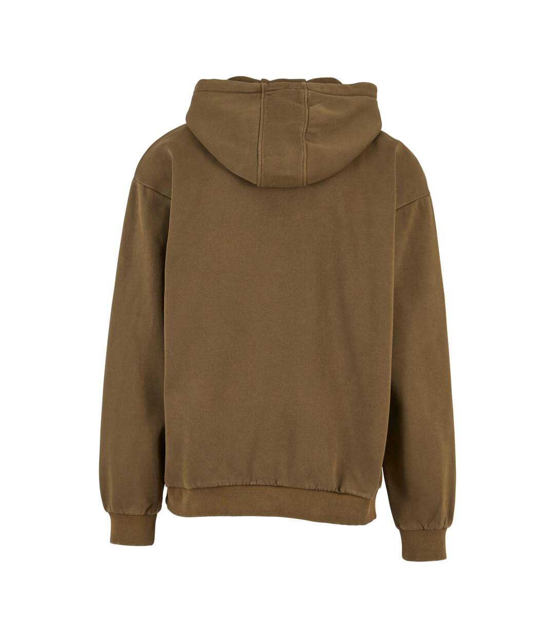 Sweat À Capuche Style Rétro Homme Kaki Délavé Build Your Brand-2