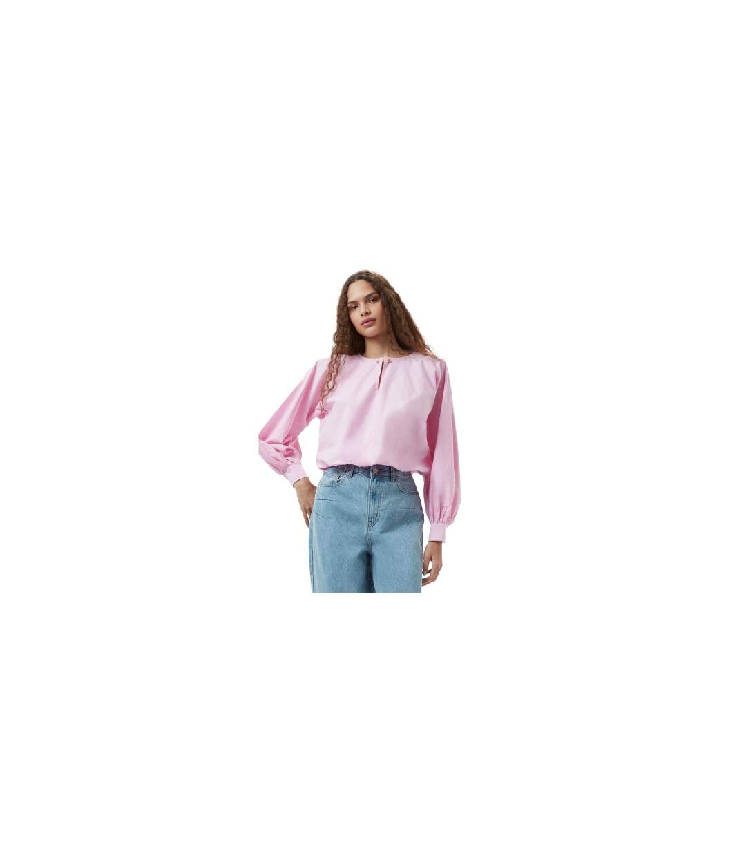 Blouse Manches Bouffantes Cambria Femme Rose Chewing-gum French Connection-1