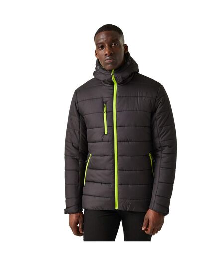 Doudoune matelassée navigate homme noir / vert citron Regatta