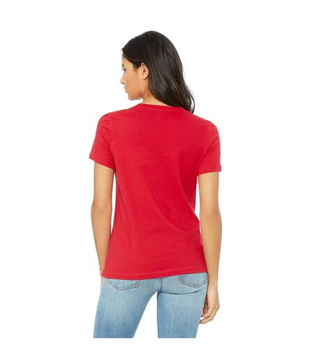 Bella + Canvas Womens/Ladies Jersey Short-Sleeved T-Shirt (Red)