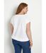 T-shirt ample blousant court uni col V-2