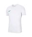 Maillot Manches Courtes Dry Park Homme Blanc Bleu Nike-1