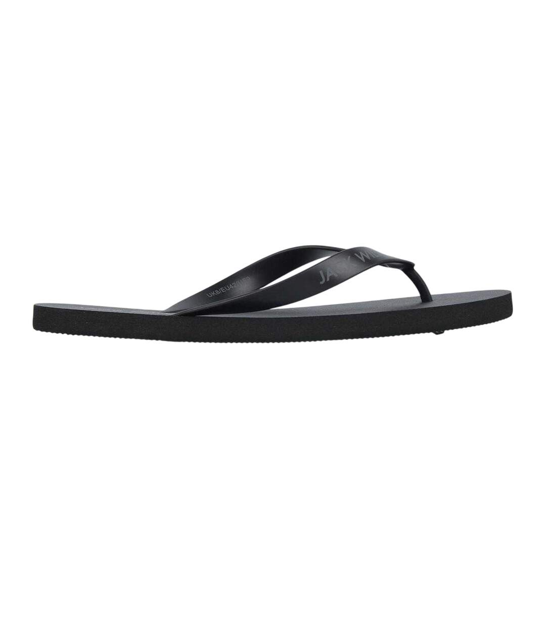 Unisex Adult Rubber Casual Flat Flip Flops Black Jack Wills-1