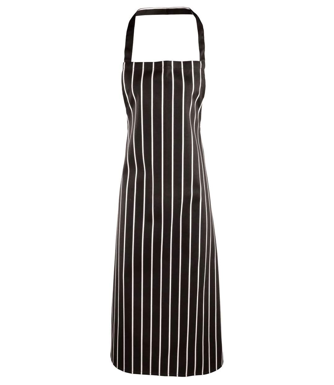 Tablier à bavette rayé - PR110 - noir et blanc-1