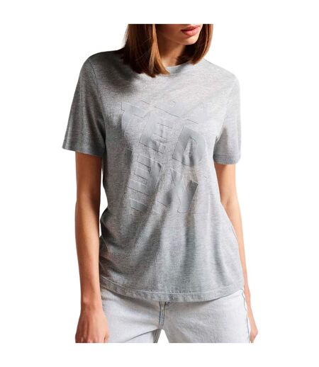 Womens/ladies Tedin Logo T-shirt Grey Ted Baker