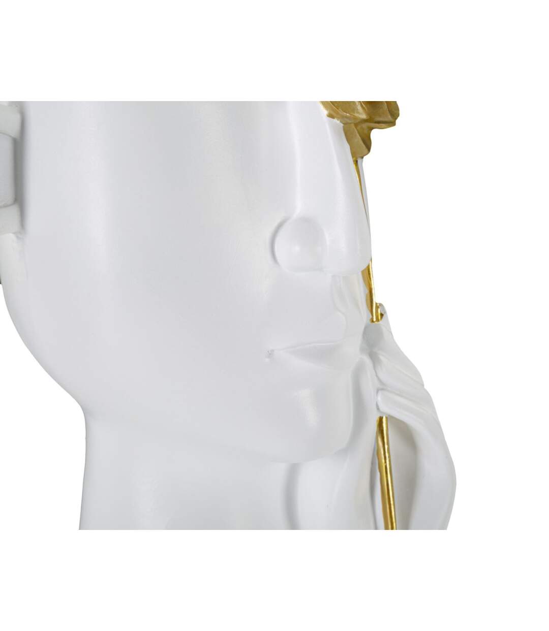 Vase Déco Visage en Résine Fiore 27cm Blanc-4