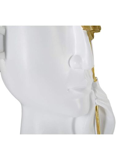 Vase Déco Visage en Résine Fiore 27cm Blanc