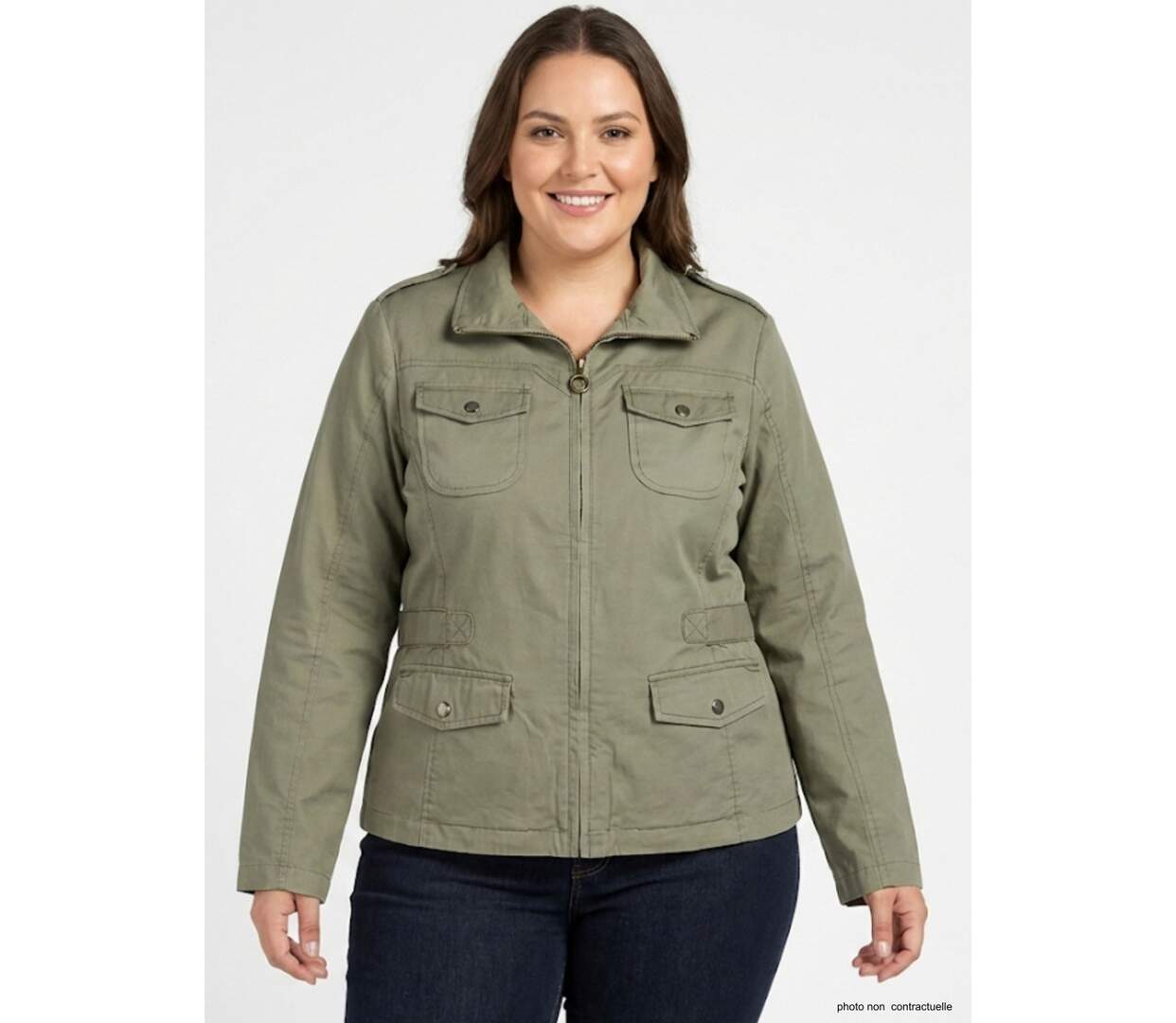 Veste Saharienne Femme Grande Taille Modèle AXMANGA1-1