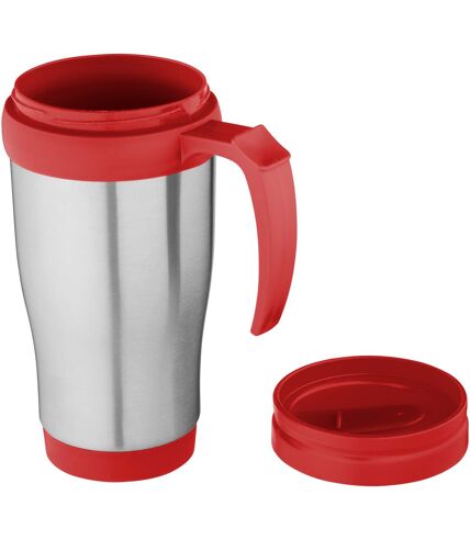Bullet Sanibel Insulated Mug (Silver/Red) (12 x 18 x 8 cm) - UTPF142