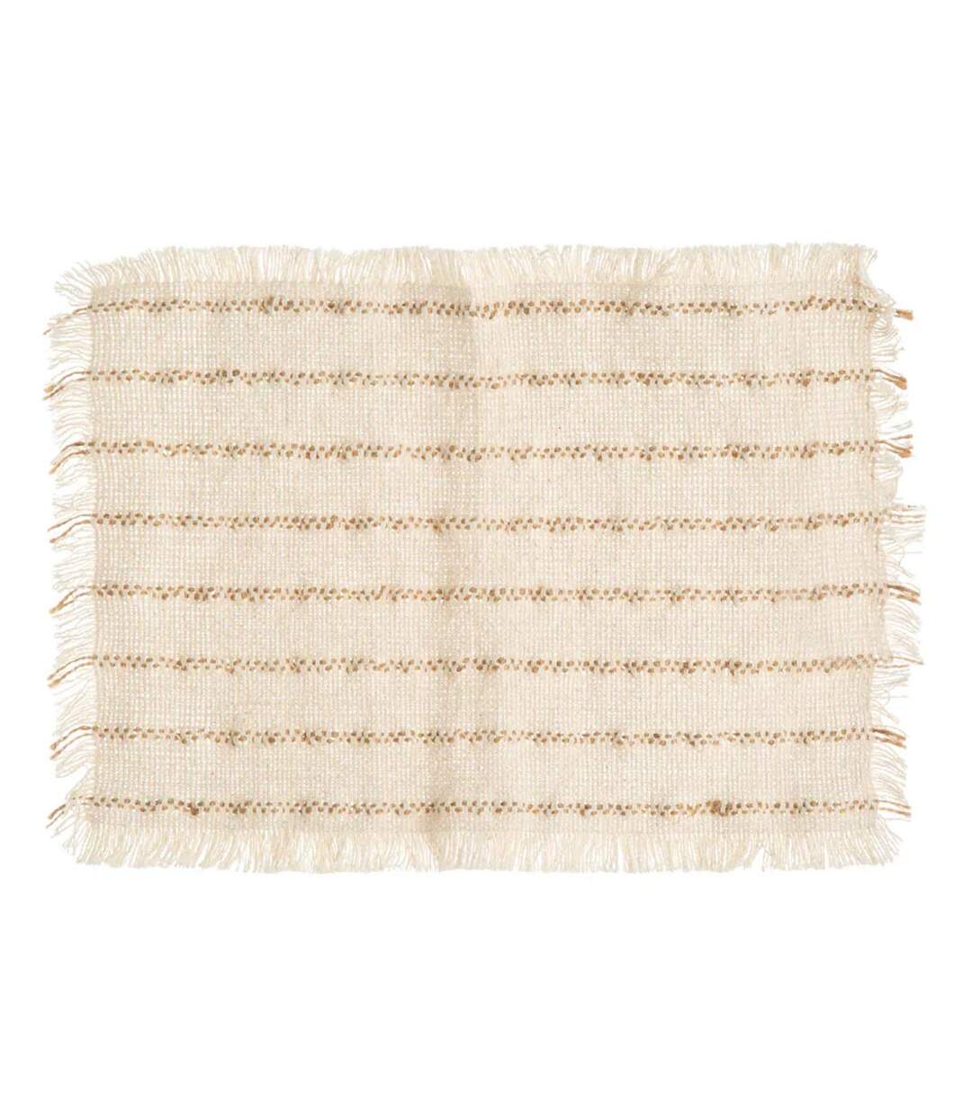 Set de Table Déco Jute 30x45cm Blanc-1