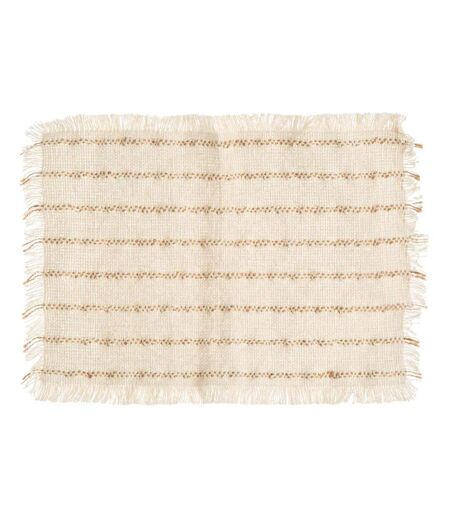 Set de Table Déco Jute 30x45cm Blanc