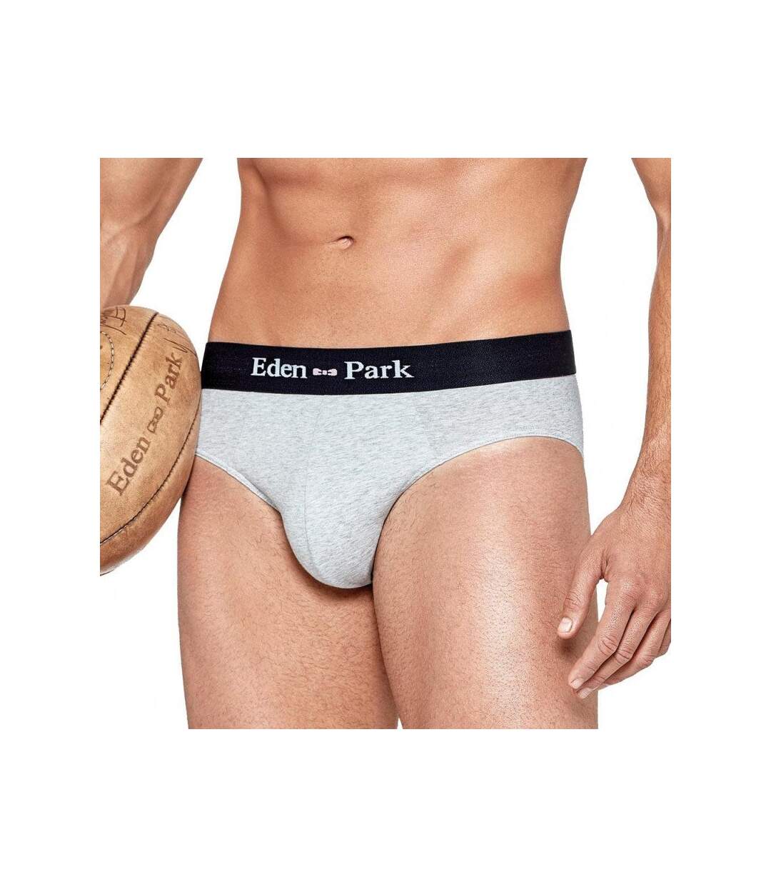 EDEN PARK Slip Homme Coton ONE Gris Chiné Clair