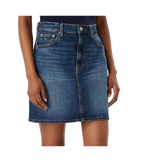 Jupe en jean bleu femme tommy hilfiger mom
