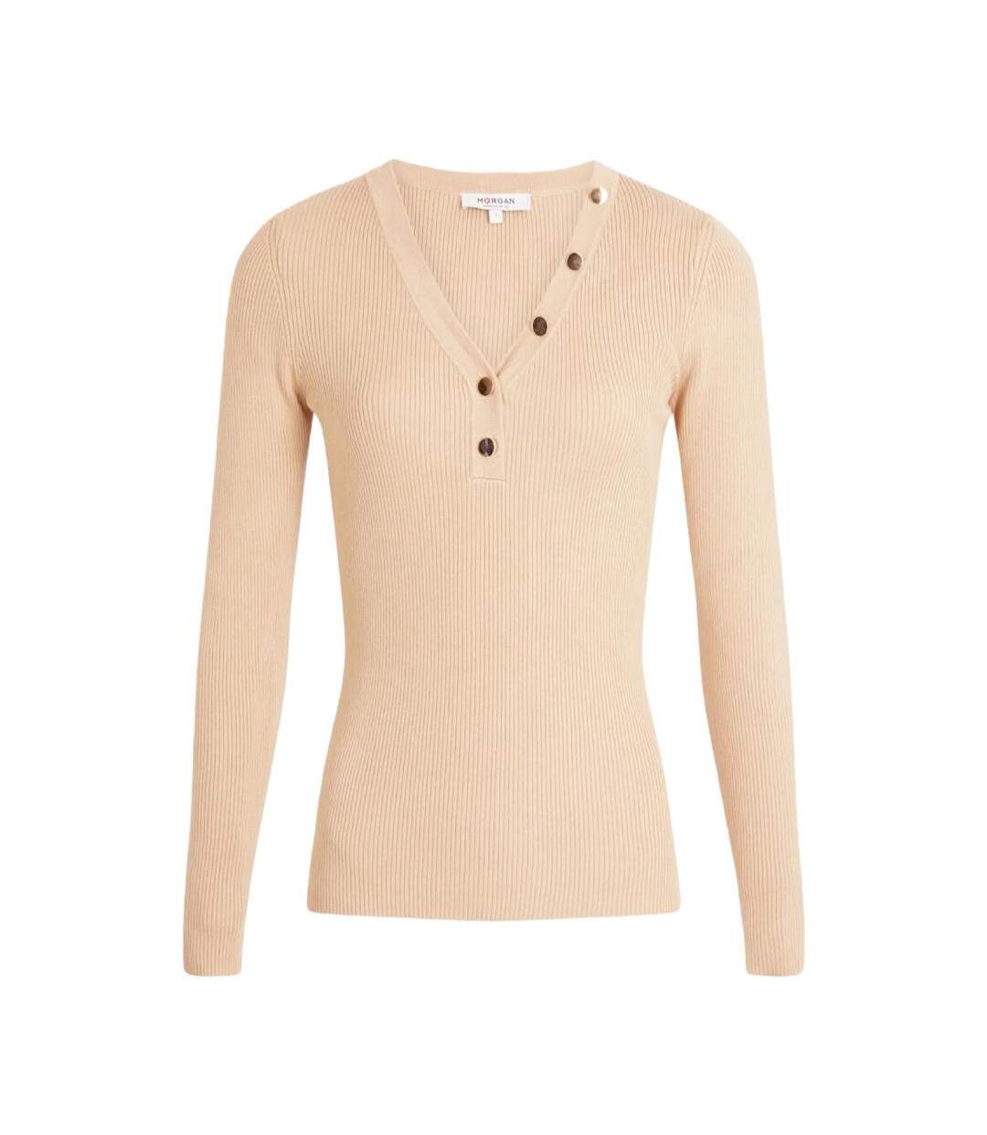 Pull beige femme morgan mbanbin-2