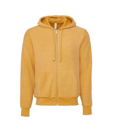 Unisex adult hoodie mustard yellow heather Bella + Canvas