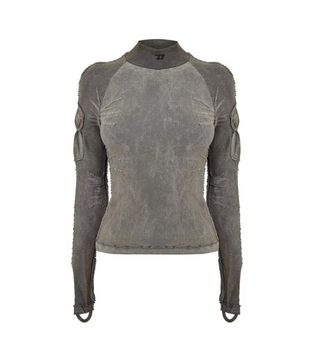 Unisex Adult Distressed Raglan T-shirt Volcanic Ash Melange Diesel