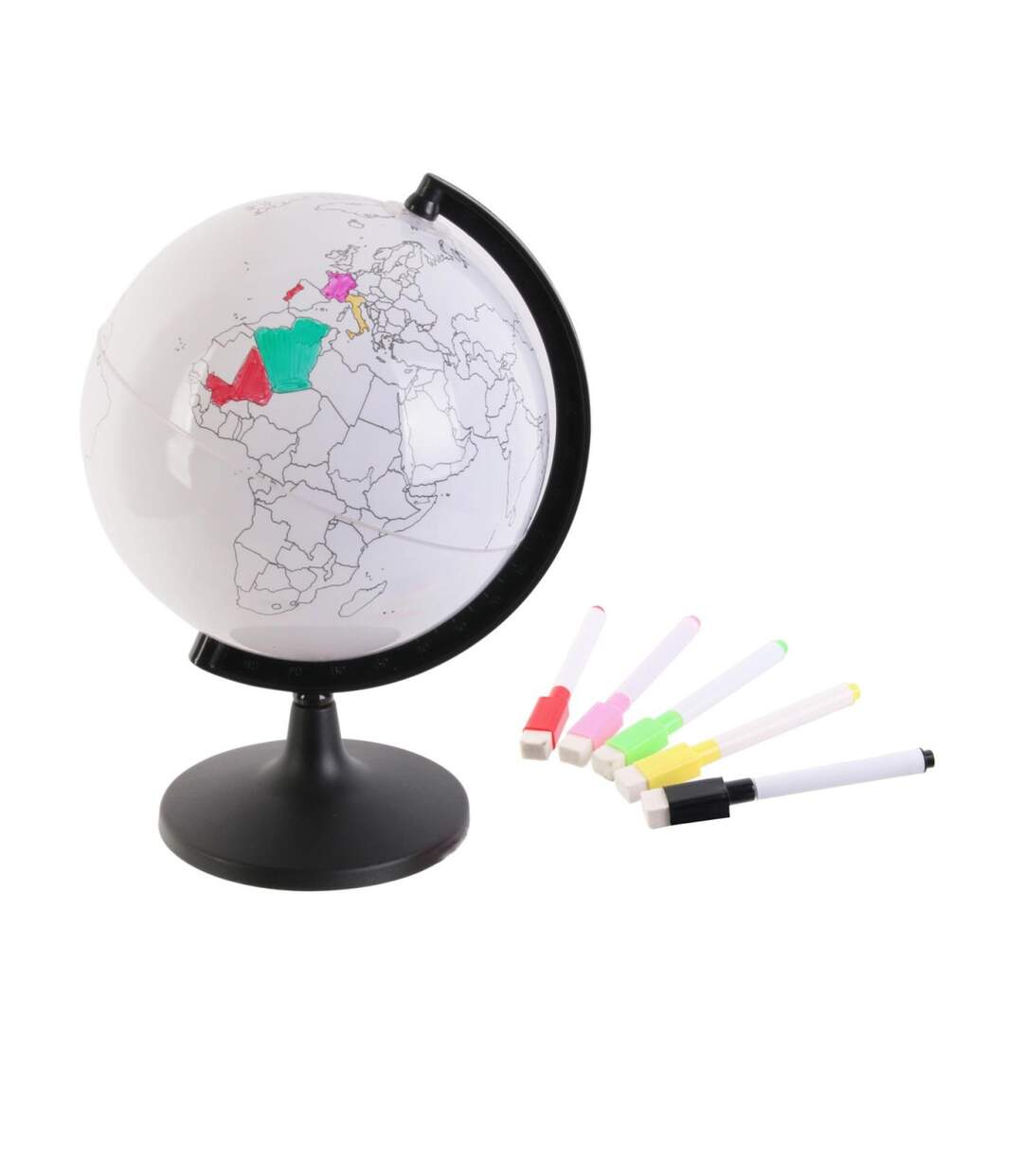 Globe Rotatif à Personnaliser Feutres 22cm Blanc-2