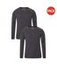 Pack of 2  Mens talus base layer top  charcoal Mountain Warehouse