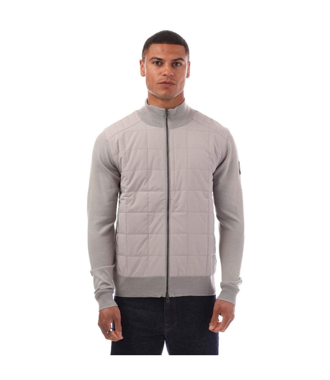 Mens Full Zip Cardigan Grey Belstaff-2