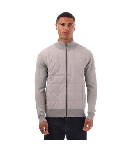 Mens Full Zip Cardigan Grey Belstaff