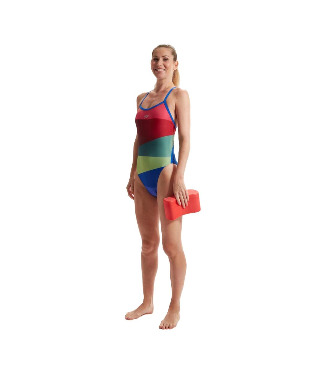 Maillot De Bain 1 Pièce Placement Femme Rouge Vert Speedo-1