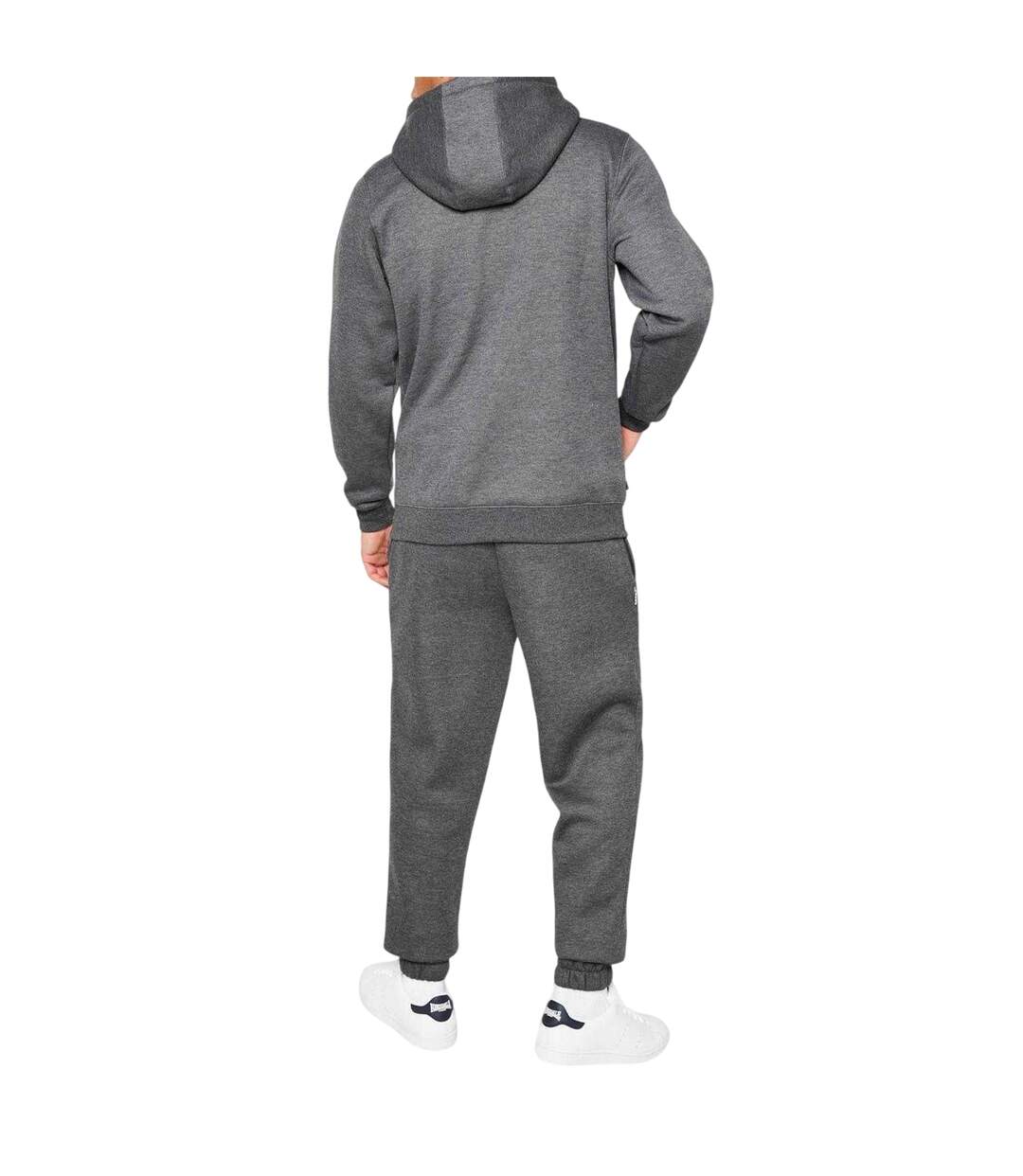 Sweat À Capuche Essential Oth Homme Charbon Chiné Lonsdale-4