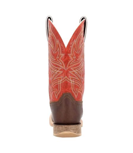 Mens Rebel Pro Full Grain Leather Cowboy Boots Worn Brown Chili Pepper Durango