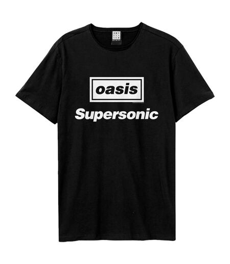 T-shirt supersonic adulte noir Amplified