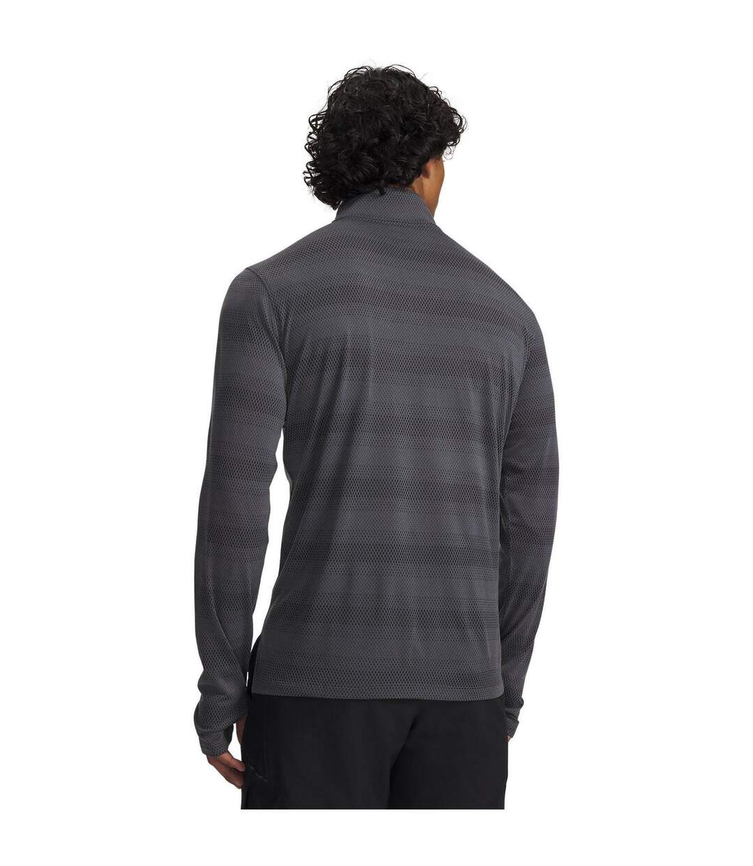 Mens Velociti Quarter Zip Fitted Long-sleeved Top Frost Gray Under Armour-2