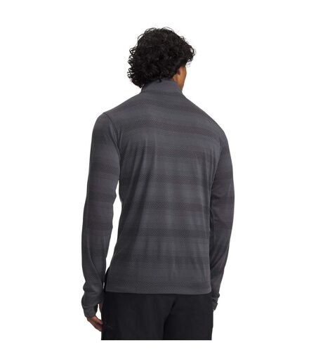 Mens Velociti Quarter Zip Fitted Long-sleeved Top Frost Gray Under Armour