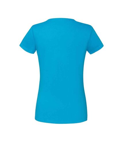 Womens/ladies iconic 150 t-shirt azure blue Fruit of the Loom