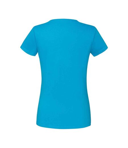 Womens/ladies iconic 150 t-shirt azure blue Fruit of the Loom