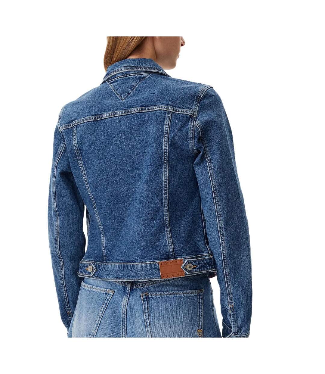 Veste en jean bleu femme tommy hilfiger vivianne skn - l-2