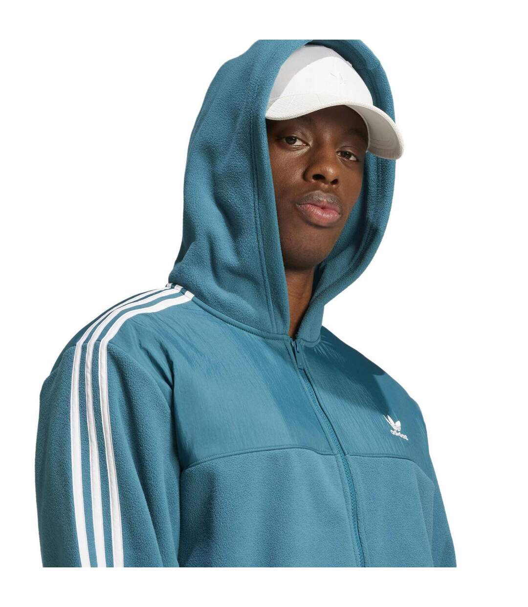 Mens Originals Regular Hoodie Teal Adidas-4