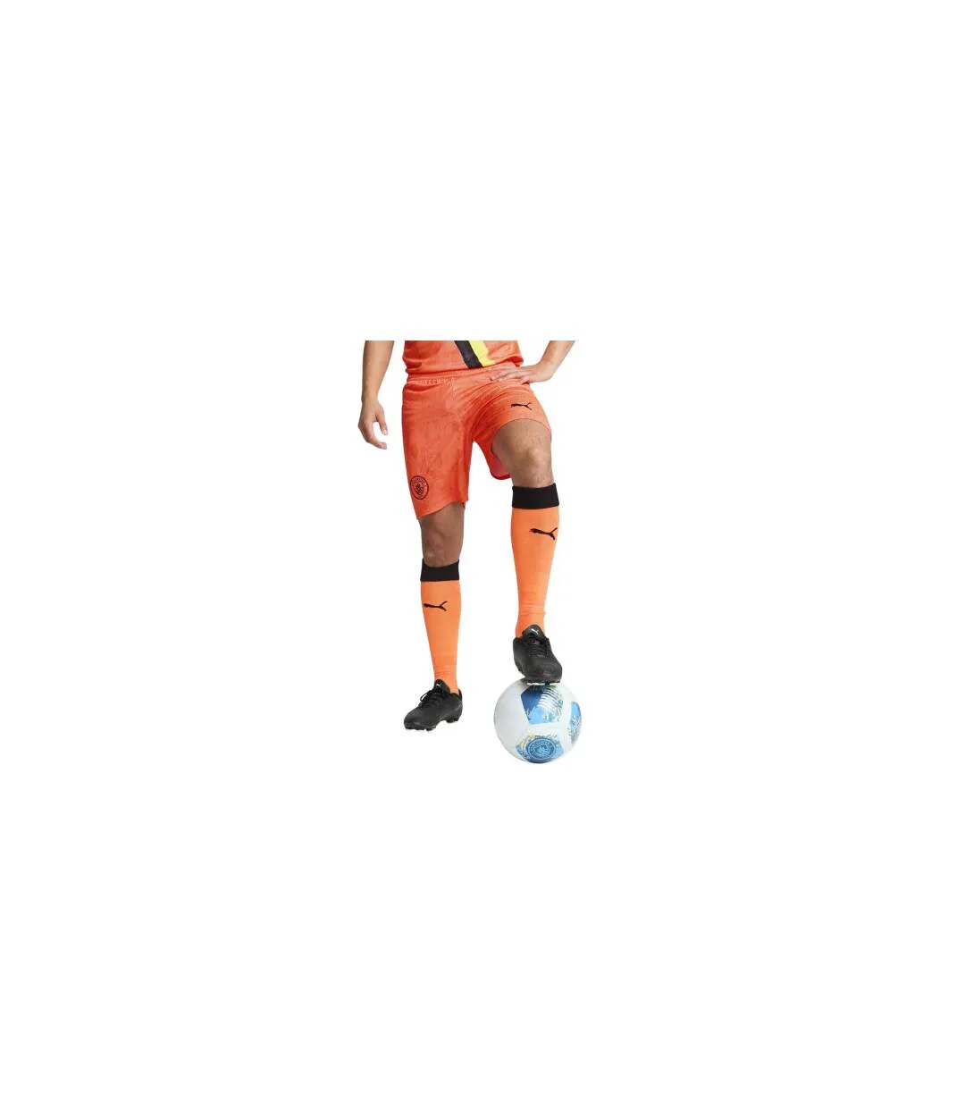 Unisex Adult World Cup 25/26 Manchester City Fc Goalkeeper Shorts Neon Orange Puma-1