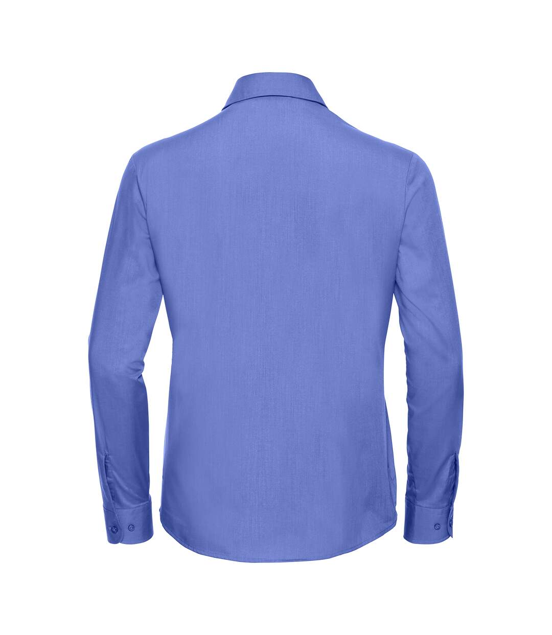 Womens/ladies Poplin Easy-care Long-sleeved Shirt Corporate Blue Russell Collection-2