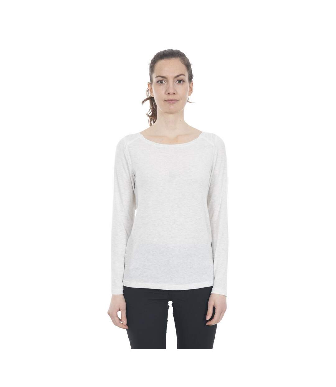 Haut Manches Longues Daintree Femme Blanc Chiné Trespass-1