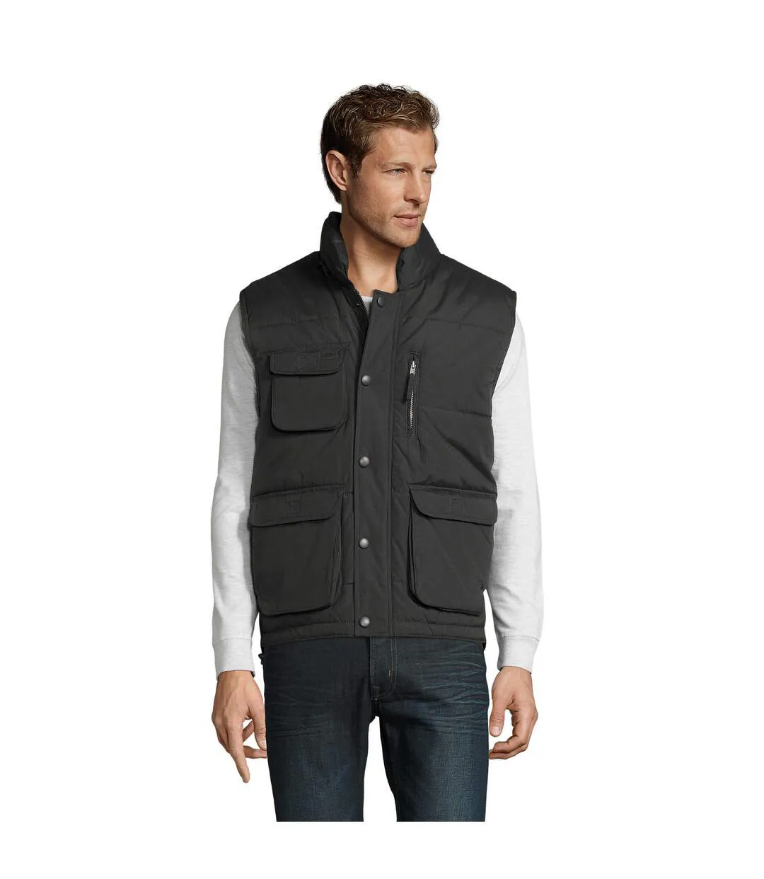 Unisex Adult Viper Gilet Charcoal Grey SOLS-1