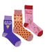 3 Pack Ladies Mum Novelty Socks Fun Patterned Socks | Mother's Day Gift-3