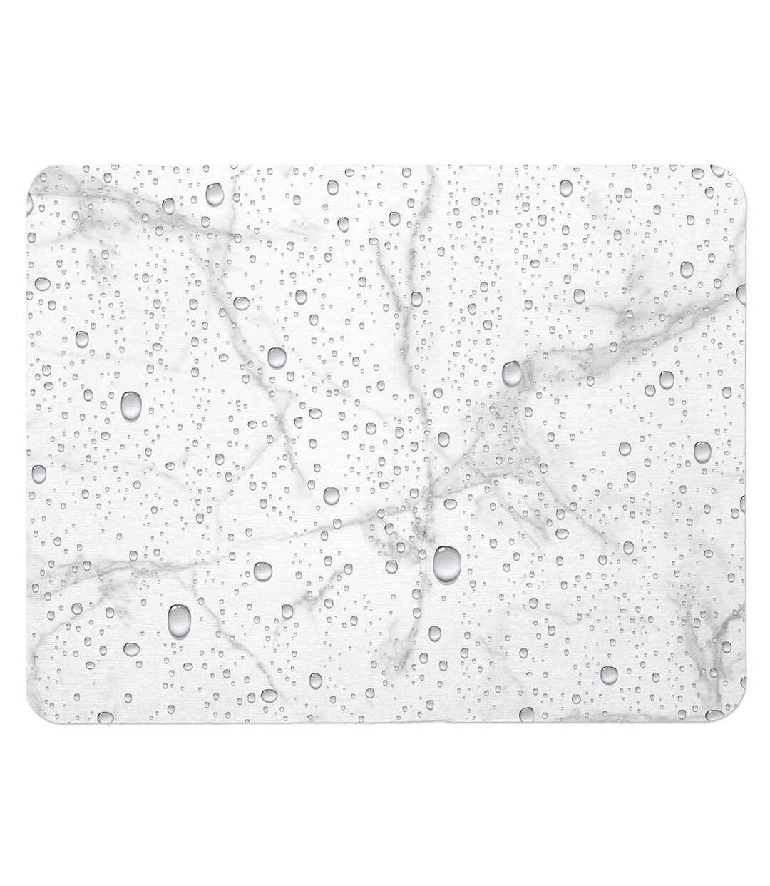 Tapis de Bain à Motifs Aqua 35x45cm Blanc-1