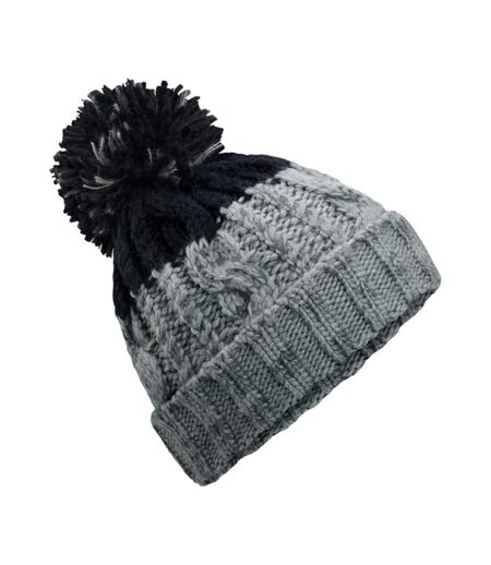 Bonnet Motif/style Contrasté Apres Gris Clair Noir Beechfield