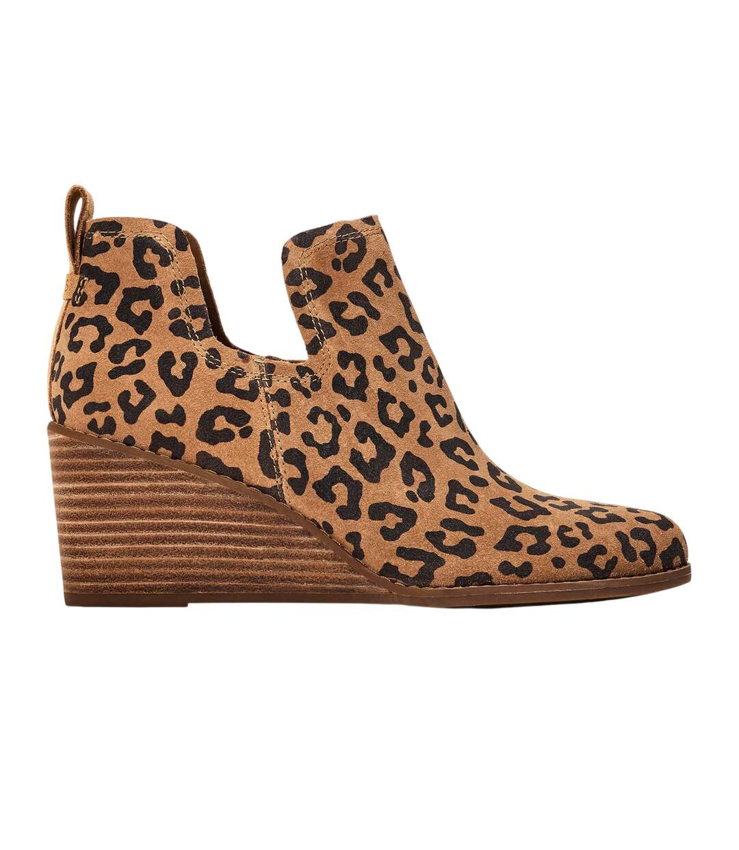 Womens/ladies Kallie Giraffe Print Suede Ankle Boots Brown Toms-1