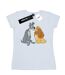 Disney Femme/Ladies - Lady And The Tramp - T-shirt en coton avec baiser en relief (Blanc) - UTBI16206-1