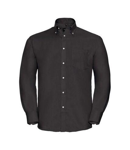 Russell Collection Mens Ultimate Non-Iron Long-Sleeved Formal Shirt (Black) - UTRW9540