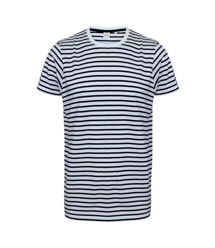SF - T-shirt - Adulte (Blanc / Bleu marine Oxford) - UTPC5933