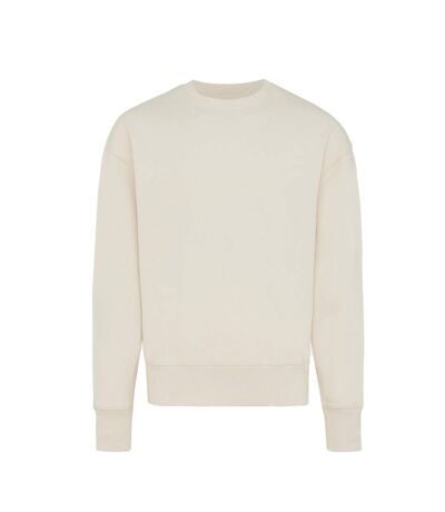 Unisex adult kruger recycled cotton crew neck relaxed fit sweatshirt natural raw Iqoniq