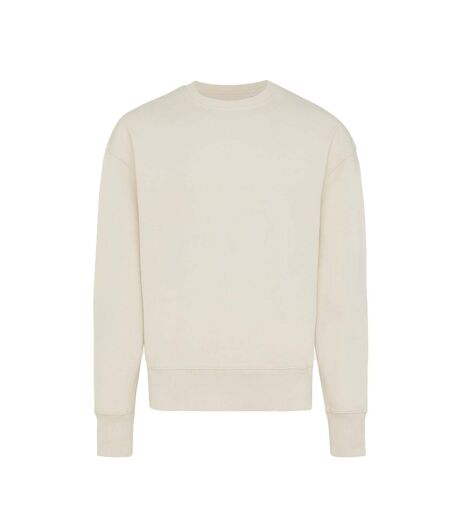Unisex adult kruger recycled cotton crew neck relaxed fit sweatshirt natural raw Iqoniq