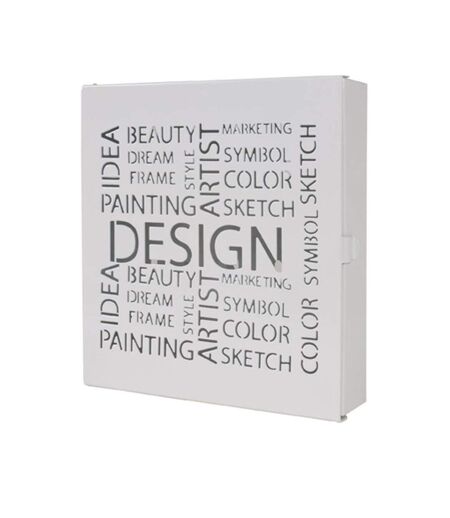 Boîte à Clés Métal Design 24cm Blanc